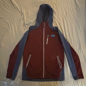 The North Face Red and Blue Hooded Jacket